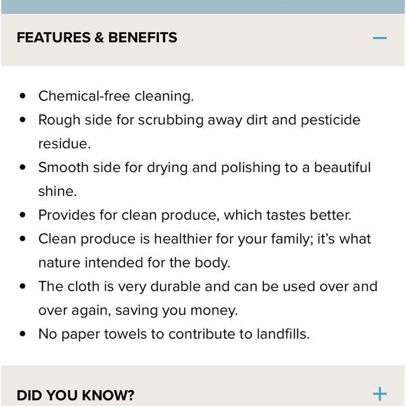 Norwex Veggie and Fruit Scrub Cloth NWOT - Picture 7 of 11